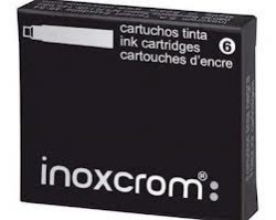 TINTA pluma Inoxcrom ( 6 cartuchos)  NEGRO