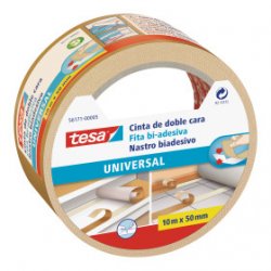 CINTA adhesiva Doble cara universal 25m x 50 mm