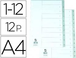 SEPARADORES 12 posiciones num?rico A-4 PVC Q-Conne