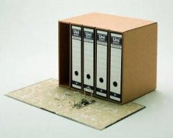CAJA contenedor para 5 archivadores c/ separadores