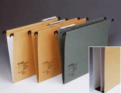 CARPETA colgante kraft bicolor A-4 con visor