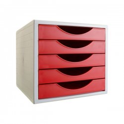 CAJON  5 bandejas 5*  ROJO