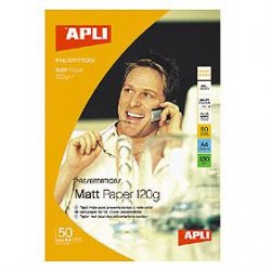 PAPEL Apli Matt Quality A-4 120 grs. (50 h.) ref.1