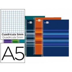 CUADERNO A5 - 160 h. cuadricula 5X5 microperf. tal