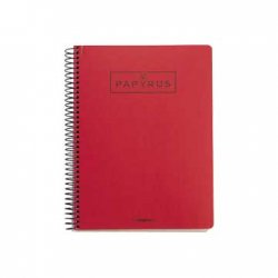 CUADERNO 1/4 - 80 h. 2 lineas Papyrus Tapa dura