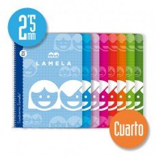 CUADERNO Lamela 1/4 (40 h.) espiral 2,5mm