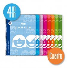 CUADERNO Lamela 1/4 (40 h.) espiral 4mm