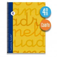 CUADERNO lamela 4? 80h. TAPA DURA 4mm