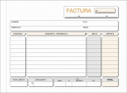 TALONARIO facturas 1/4 apaisado duplicado (72D) T-