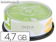 DVD-R 4,7 Gb 16X Q-Connect Printable Tarrina 25 u.