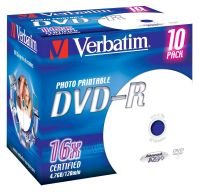 DVD-R 4,7 Gb Verbatim Printable (unidad)