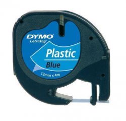 CINTA rotular Dymo Letratag pl?stico 12mm.x 4m. NE