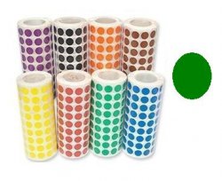 GOMETS redondos 10,5 mm (rollo 4.720 u.) VERDE