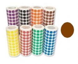 GOMETS redondos 10,5 mm (rollo 4.720 u.) MARRON