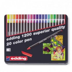 ROTULADOR Edding 1200  caja metal 20 colores